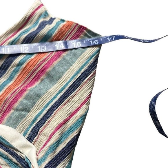 STACCATO white romper with multicolored stripes SIZE MEDIUM - Picture 6 of 8